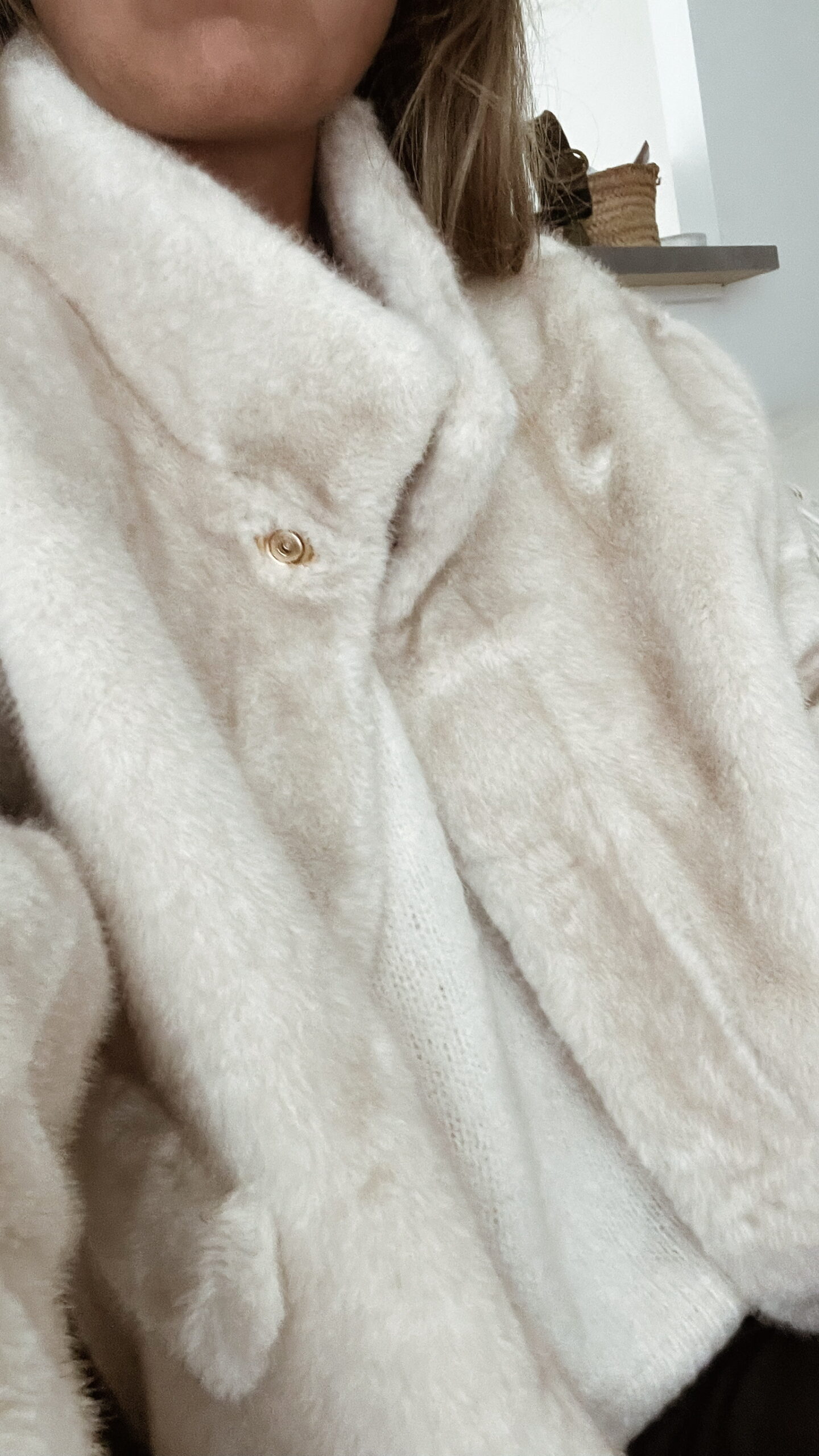 Veste Fausse Fourrure Ecru Eva – Image 6