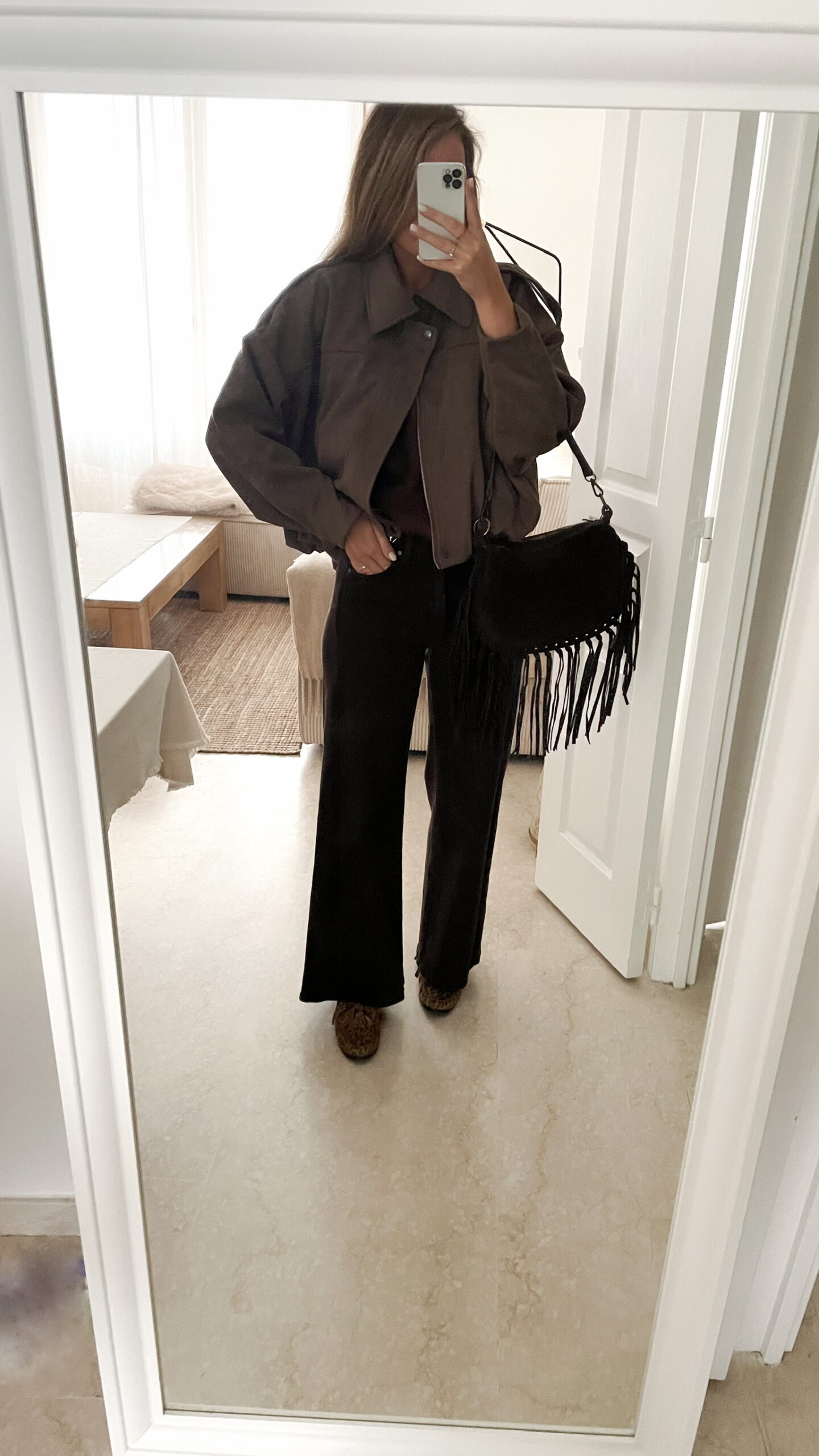 Veste Effet Daim Marron taupe Mado – Image 8