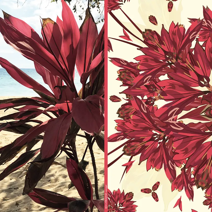 Foulard soie Gavroche Cordyline – Image 4